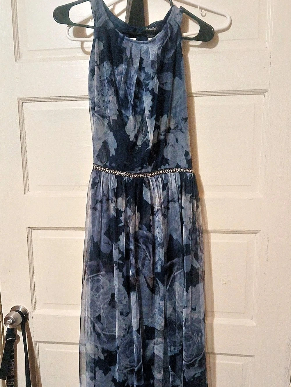 Blue Floral Maxi Dress NWT